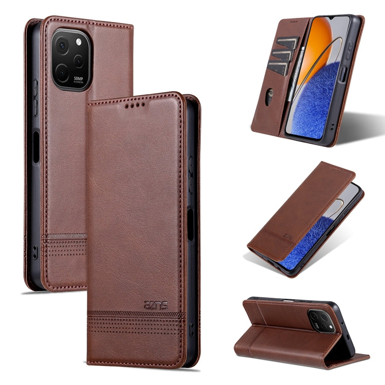 AZNS Custodia per telefono in pelle a conchiglia con struttura in vitello magnetico, For Huawei Enjoy 50z, For Huawei nova Y61, For Xiaomi Redmi K60 / K60 Pro