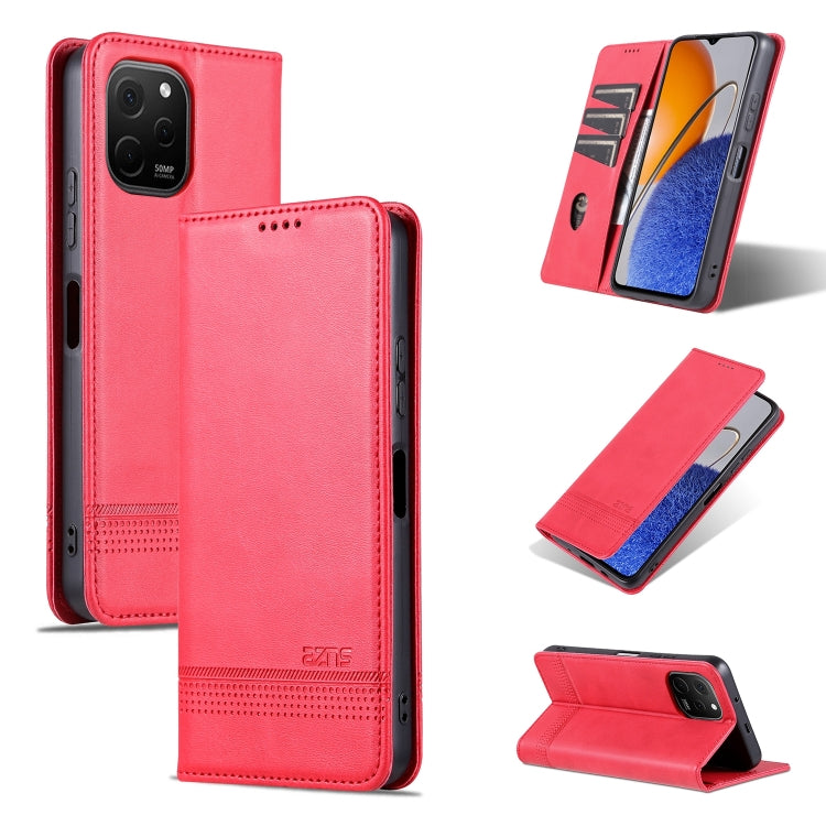 AZNS Custodia per telefono in pelle a conchiglia con struttura in vitello magnetico, For Huawei Enjoy 50z, For Huawei nova Y61, For Xiaomi Redmi K60 / K60 Pro