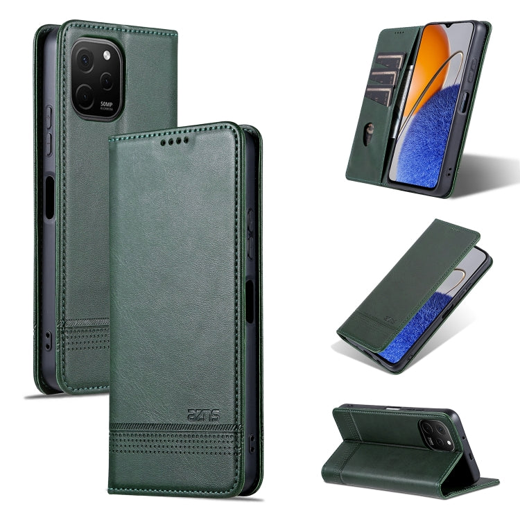 AZNS Custodia per telefono in pelle a conchiglia con struttura in vitello magnetico, For Huawei Enjoy 50z, For Huawei nova Y61, For Xiaomi Redmi K60 / K60 Pro