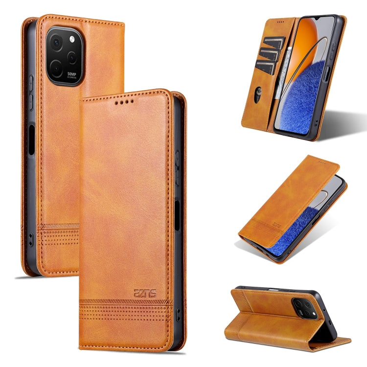 AZNS Custodia per telefono in pelle a conchiglia con struttura in vitello magnetico, For Huawei Enjoy 50z, For Huawei nova Y61, For Xiaomi Redmi K60 / K60 Pro