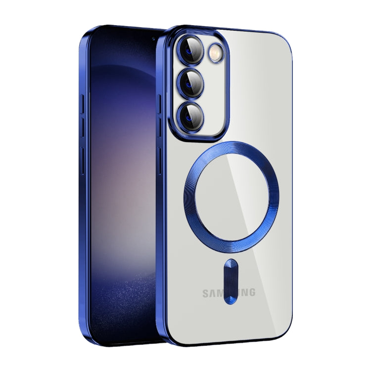 Custodia per telefono MagSafe in TPU con placcatura in tessuto CD con pellicola per lenti, For Samsung Galaxy S23 5G, For Samsung Galaxy S23+ 5G, For Samsung Galaxy S23 Ultra 5G