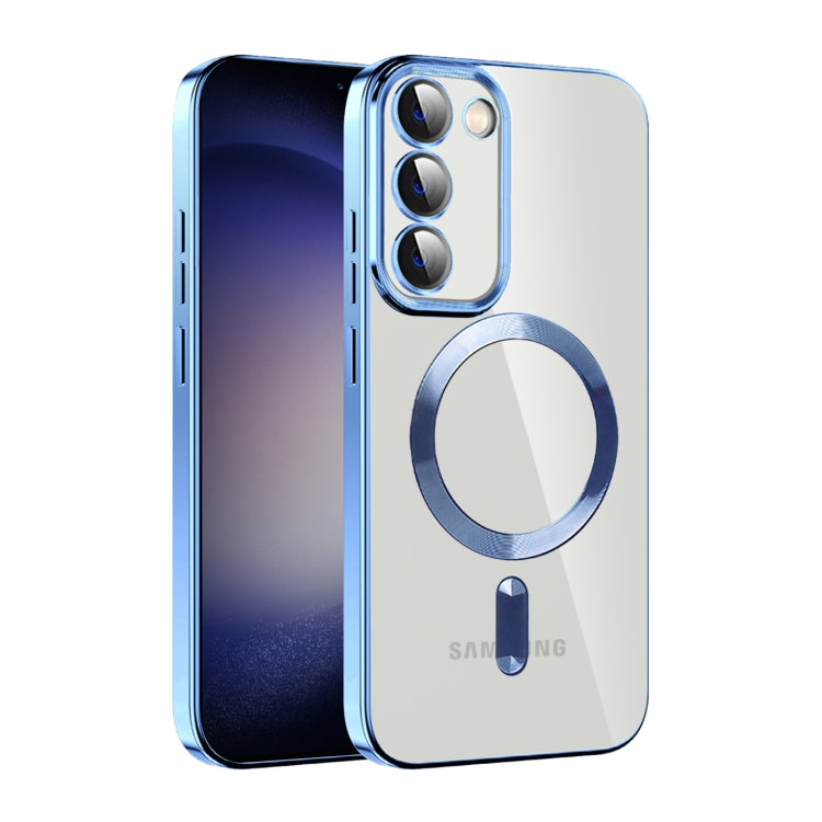 Custodia per telefono MagSafe in TPU con placcatura in tessuto CD con pellicola per lenti, For Samsung Galaxy S23 5G, For Samsung Galaxy S23+ 5G, For Samsung Galaxy S23 Ultra 5G