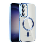 Custodia per telefono MagSafe in TPU con placcatura in tessuto CD con pellicola per lenti, For Samsung Galaxy S23 5G, For Samsung Galaxy S23+ 5G, For Samsung Galaxy S23 Ultra 5G