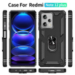 Custodia per telefono antiurto in TPU + PC con supporto, For Xiaomi Redmi Note 12 Pro+, For Xiaomi Redmi Note 12 Pro 5G, For Xiaomi Redmi Note 12 5G Global
