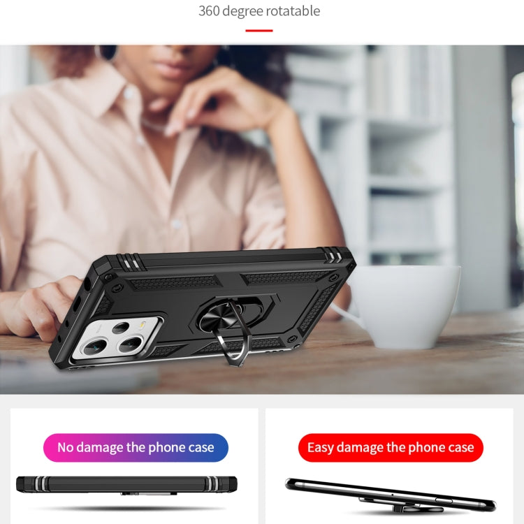 Custodia per telefono antiurto in TPU + PC con supporto, For Xiaomi Redmi Note 12 Pro+, For Xiaomi Redmi Note 12 Pro 5G, For Xiaomi Redmi Note 12 5G Global