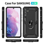 Custodia per telefono antiurto in TPU + PC con supporto, For Samsung Galaxy A34