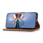 KHAZNEH Custodia per telefono in pelle a conchiglia con trama in pelle bovina, For Xiaomi 13 Lite / Civi 2