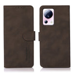 KHAZNEH Custodia per telefono in pelle con trama opaca, For Xiaomi 13 Lite / Civi 2