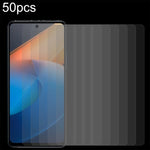 50 pellicole in vetro temperato 0,26 mm 9H 2,5D, For Kyocera Digno SX3 (50 PCS）, For Blackview A53 Pro (50 PCS), For vivo iQOO Z7 / Z7s (50 PCS), For Realme C55 / narzo N55 / Narzo 60x (50 PCS)