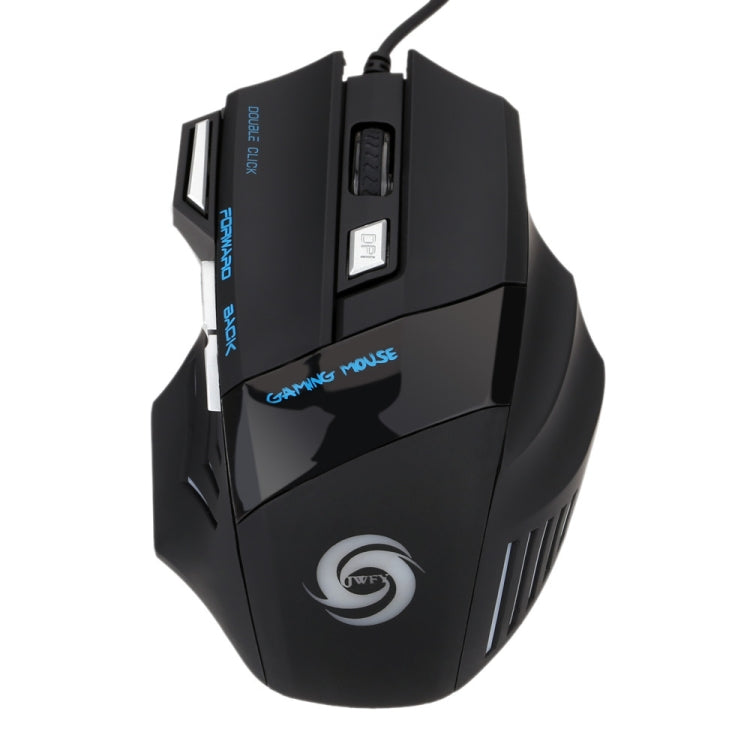 HXSJ A868 Mouse cablato luminoso colorato a 7 tasti con pulsante di fuoco, A868
