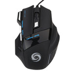 HXSJ A868 Mouse cablato luminoso colorato a 7 tasti con pulsante di fuoco, A868