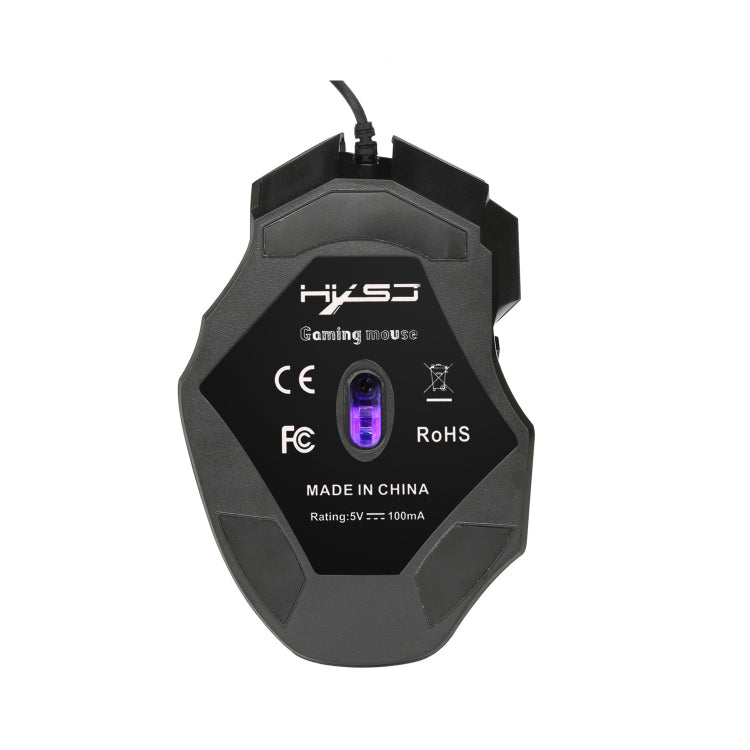 HXSJ A868 Mouse cablato luminoso colorato a 7 tasti con pulsante di fuoco, A868