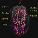 HXSJ A874 Mouse da gioco cablato a 7 tasti RGB