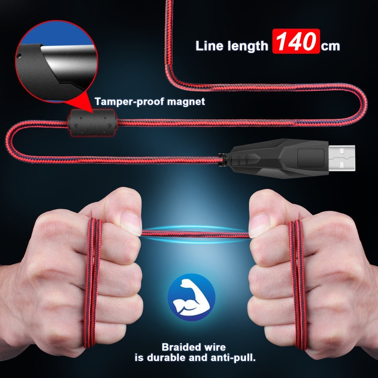 HXSJ A874 Mouse da gioco cablato a 7 tasti RGB