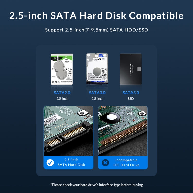 Custodia esterna USB 3.0 per disco rigido 2,5 pollici ORICO
