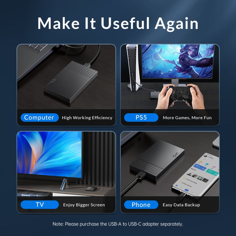 Custodia esterna USB 3.0 per disco rigido 2,5 pollici ORICO