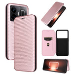 Custodia per telefono in pelle con vibrazione in fibra di carbonio, For Realme GT Neo 5 / Realme GT 3, For Honor X5, For Samsung Galaxy A24 4G, For OnePlus 11R 5G