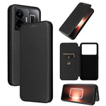 Custodia per telefono in pelle con vibrazione in fibra di carbonio, For Realme GT Neo 5 / Realme GT 3, For Honor X5, For Samsung Galaxy A24 4G, For OnePlus 11R 5G