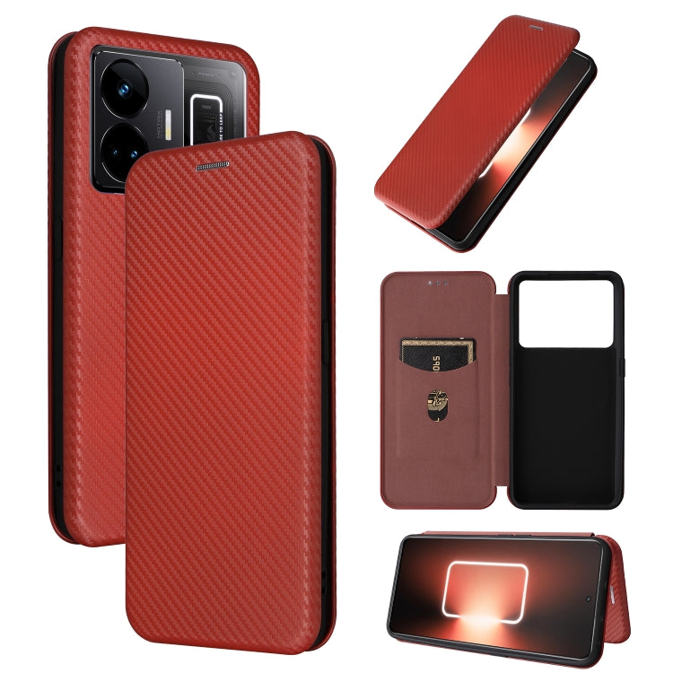 Custodia per telefono in pelle con vibrazione in fibra di carbonio, For Realme GT Neo 5 / Realme GT 3, For Honor X5, For Samsung Galaxy A24 4G, For OnePlus 11R 5G