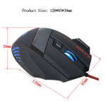 HXSJ A907 Mouse da gioco cablato 7D luminoso colorato a 7 tasti, A907 Black, A907 Red