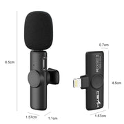 Microfono wireless lavalier 2.4G con riduzione rumore