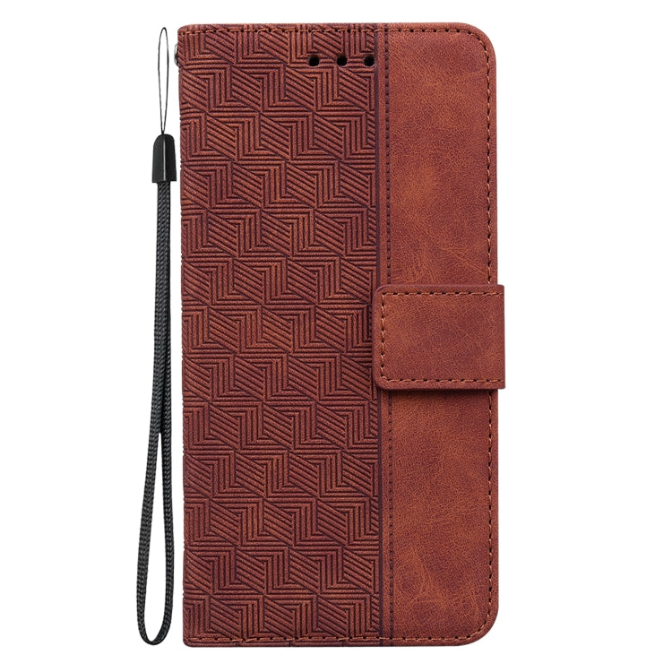 Custodia per telefono in pelle goffrata geometrica, For Honor X7a, For Samsung Galaxy A04e / F04 / M04, For Sony Xperia 1 IV 2023, For Sony Xperia 10 IV 2023