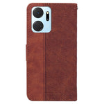 Custodia per telefono in pelle goffrata geometrica, For Honor X7a, For Samsung Galaxy A04e / F04 / M04, For Sony Xperia 1 IV 2023, For Sony Xperia 10 IV 2023