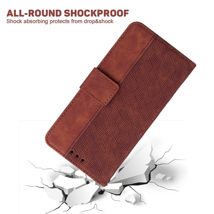 Custodia per telefono in pelle goffrata geometrica, For Honor X7a, For Samsung Galaxy A04e / F04 / M04, For Sony Xperia 1 IV 2023, For Sony Xperia 10 IV 2023