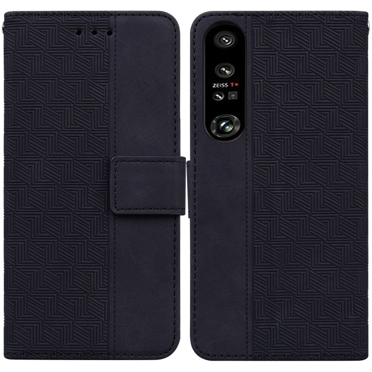 Custodia per telefono in pelle goffrata geometrica, For Honor X7a, For Samsung Galaxy A04e / F04 / M04, For Sony Xperia 1 IV 2023, For Sony Xperia 10 IV 2023