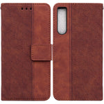 Custodia per telefono in pelle goffrata geometrica, For Honor X7a, For Samsung Galaxy A04e / F04 / M04, For Sony Xperia 1 IV 2023, For Sony Xperia 10 IV 2023
