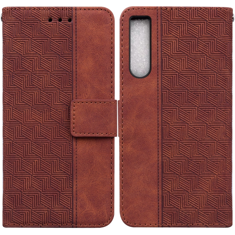 Custodia per telefono in pelle goffrata geometrica, For Honor X7a, For Samsung Galaxy A04e / F04 / M04, For Sony Xperia 1 IV 2023, For Sony Xperia 10 IV 2023
