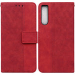 Custodia per telefono in pelle goffrata geometrica, For Honor X7a, For Samsung Galaxy A04e / F04 / M04, For Sony Xperia 1 IV 2023, For Sony Xperia 10 IV 2023