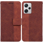 Custodia per telefono in pelle goffrata geometrica, For Xiaomi Redmi Note 12 Pro+