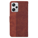 Custodia per telefono in pelle goffrata geometrica, For Xiaomi Redmi Note 12 Pro+