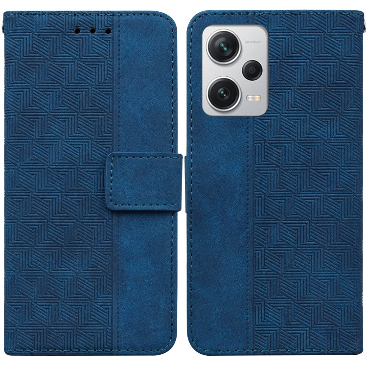 Custodia per telefono in pelle goffrata geometrica, For Xiaomi Redmi Note 12 Pro+