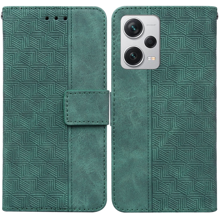 Custodia per telefono in pelle goffrata geometrica, For Xiaomi Redmi Note 12 Pro+