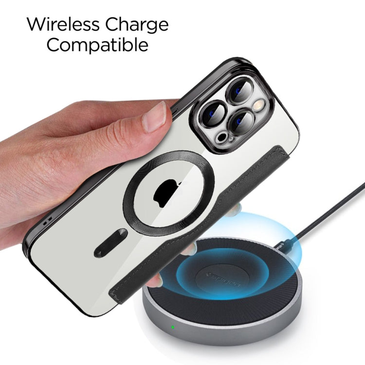 Custodia per telefono in pelle antifurto magnetica RFID MagSafe, For iPhone 14 Pro Max, For iPhone 14 Pro, For iPhone 14
