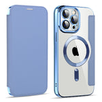 Custodia per telefono in pelle antifurto magnetica RFID MagSafe, For iPhone 14 Pro Max, For iPhone 14 Pro, For iPhone 14