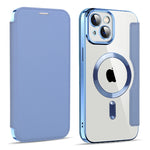Custodia per telefono in pelle antifurto magnetica RFID MagSafe, For iPhone 14 Pro Max, For iPhone 14 Pro, For iPhone 14