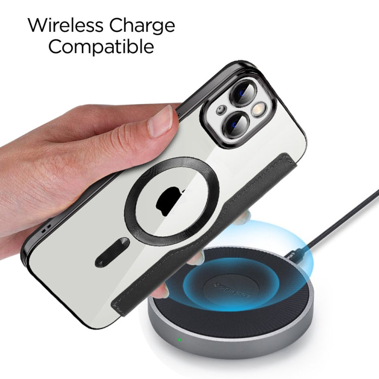 Custodia per telefono in pelle antifurto magnetica RFID MagSafe, For iPhone 14 Plus, For iPhone 13 Pro Max, For iPhone 13 Pro