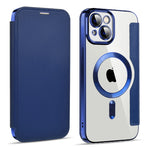 Custodia per telefono in pelle antifurto magnetica RFID MagSafe, For iPhone 13, For iPhone 12 Pro Max, For iPhone 12 Pro