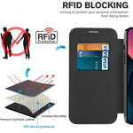 Custodia per telefono in pelle antifurto magnetica RFID MagSafe, For iPhone 13, For iPhone 12 Pro Max, For iPhone 12 Pro