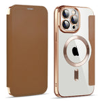 Custodia per telefono in pelle antifurto magnetica RFID MagSafe, For iPhone 13, For iPhone 12 Pro Max, For iPhone 12 Pro