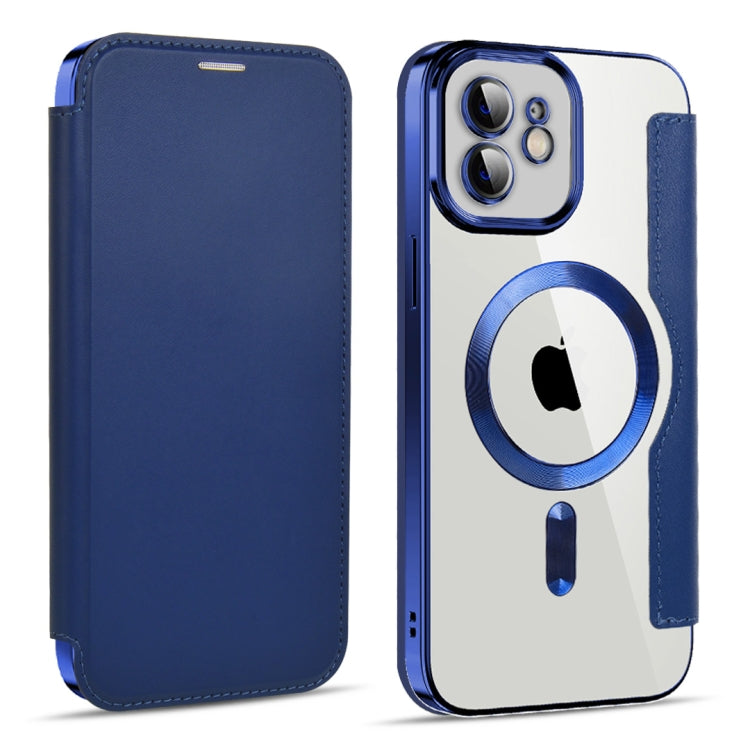 Custodia per telefono in pelle antifurto magnetica RFID MagSafe, For iPhone 12, For iPhone 11 Pro Max, For iPhone 11