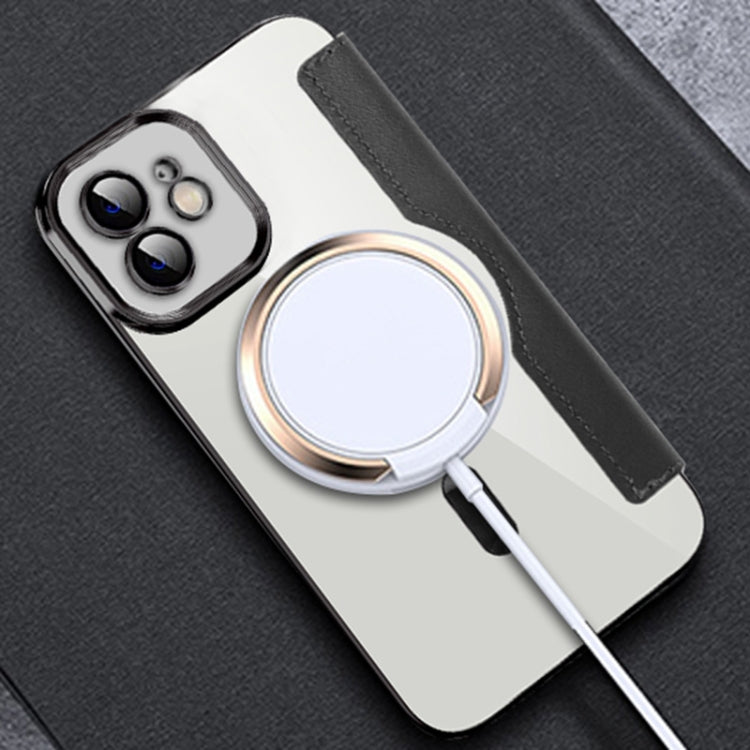 Custodia per telefono in pelle antifurto magnetica RFID MagSafe, For iPhone 12, For iPhone 11 Pro Max, For iPhone 11