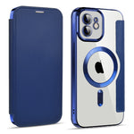 Custodia per telefono in pelle antifurto magnetica RFID MagSafe, For iPhone 12, For iPhone 11 Pro Max, For iPhone 11