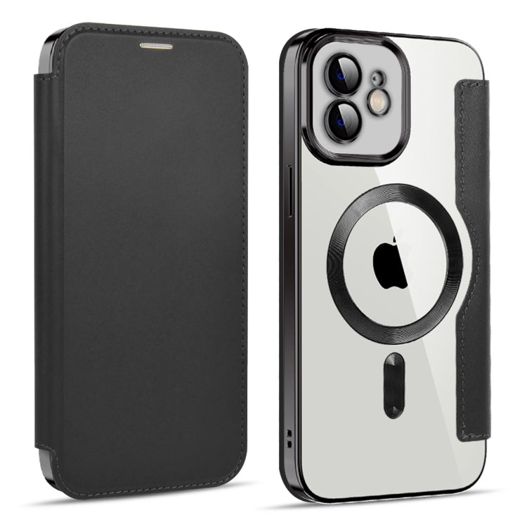 Custodia per telefono in pelle antifurto magnetica RFID MagSafe, For iPhone 12, For iPhone 11 Pro Max, For iPhone 11