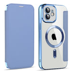 Custodia per telefono in pelle antifurto magnetica RFID MagSafe, For iPhone 12, For iPhone 11 Pro Max, For iPhone 11