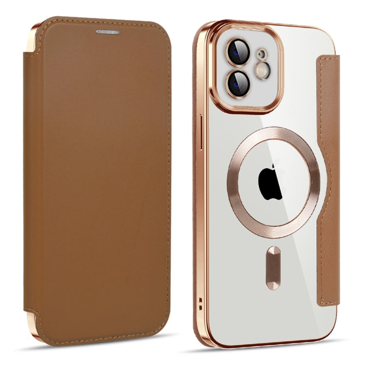 Custodia per telefono in pelle antifurto magnetica RFID MagSafe, For iPhone 12, For iPhone 11 Pro Max, For iPhone 11