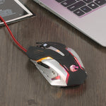Mouse da gioco cablato luminoso colorato HXSJ S100 a 6 tasti, S100